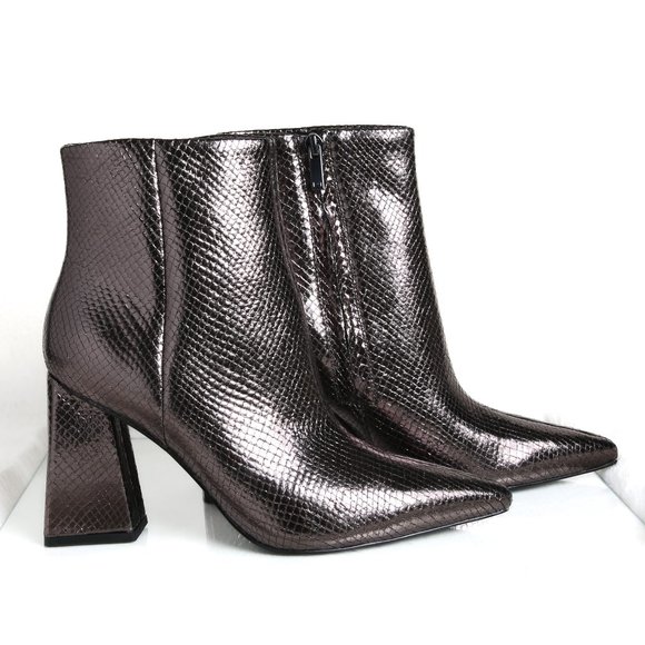 Marc Fisher NWOT Kulika Heeled Metallic Booties | Size 7 1/2 - Picture 5 of 8
